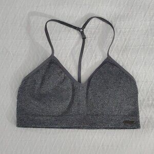 DANSKIN Grey Heather Razerback Adjustable Sports Bra